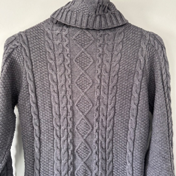 🍁5/30$!! Super Cozy Cable Knit Look Tunic Turtleneck Sweater - Picture 7 of 13